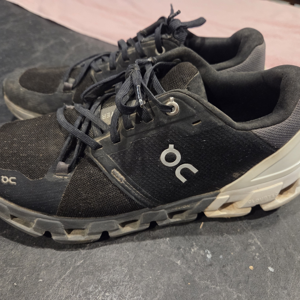 On Running Men's Black and White Athletic Shoes